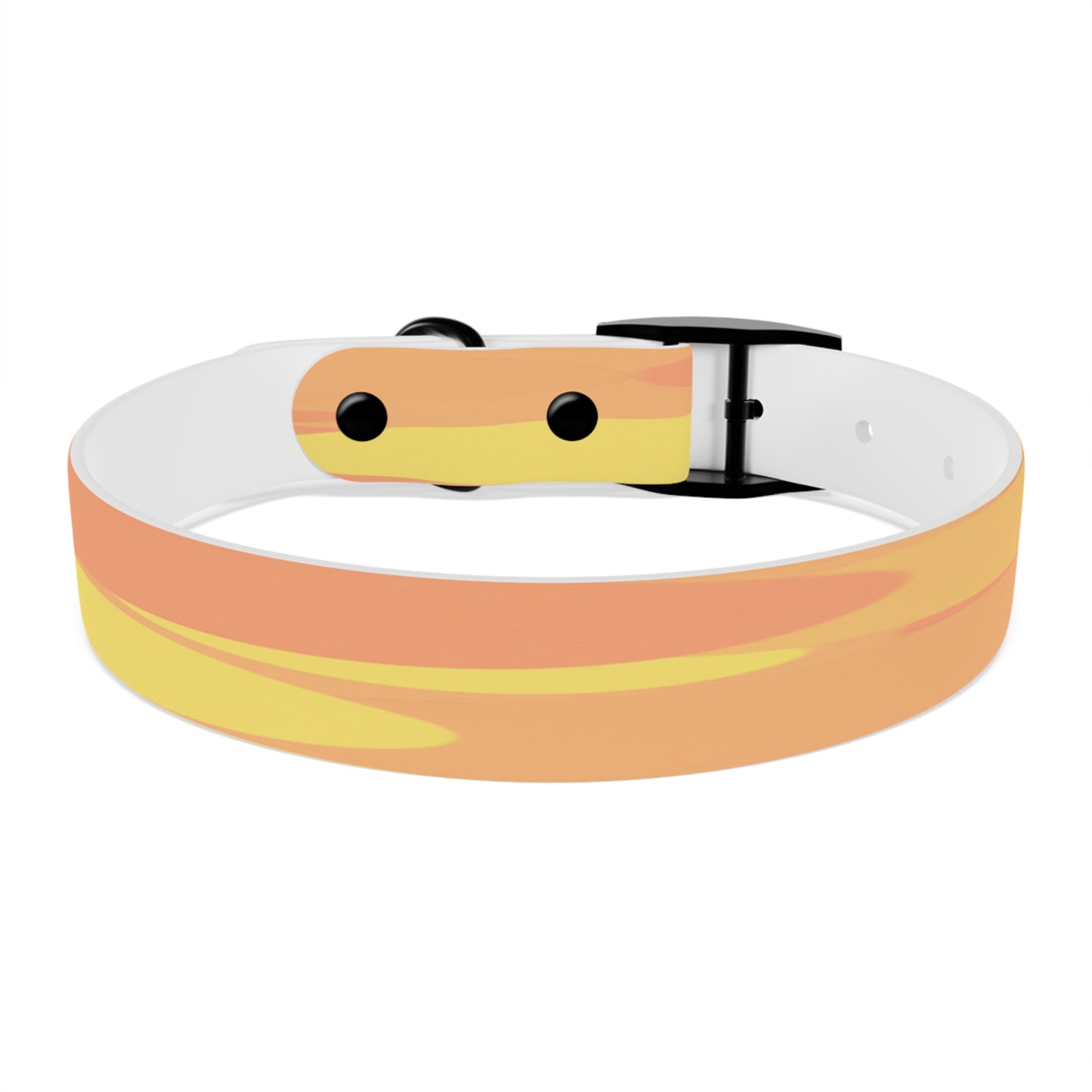 Pastel Bright Oranges Patches Medium Dog Collar