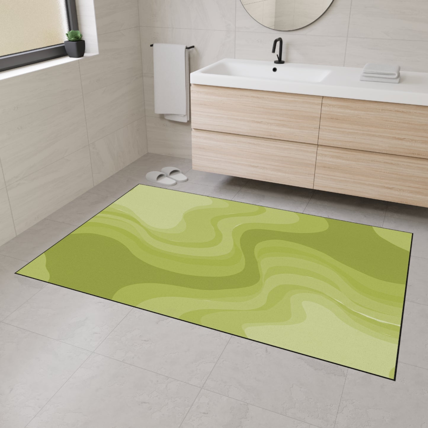 Lemon Wavey 48" x 72" Heavy Duty Floor Mat