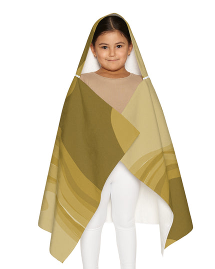 Brown Wavey Youth Hooded Towel, 24" x 48"