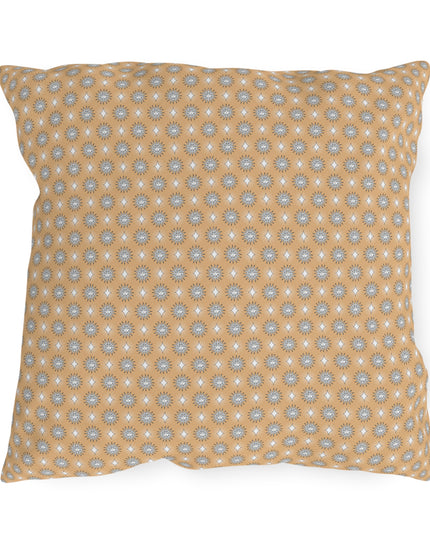 Tan Sunset Star-crossed Bodies 18" x 18" Outdoor Pillows