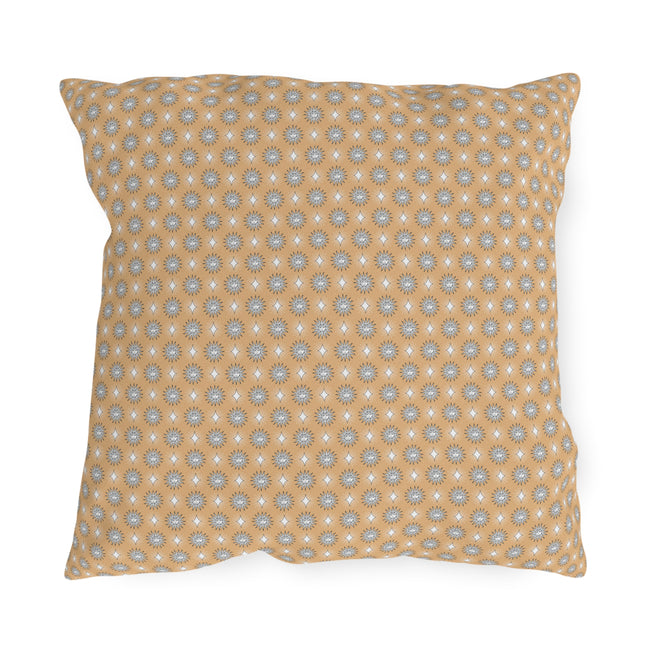 Tan Sunset Star-crossed Bodies 18" x 18" Outdoor Pillows