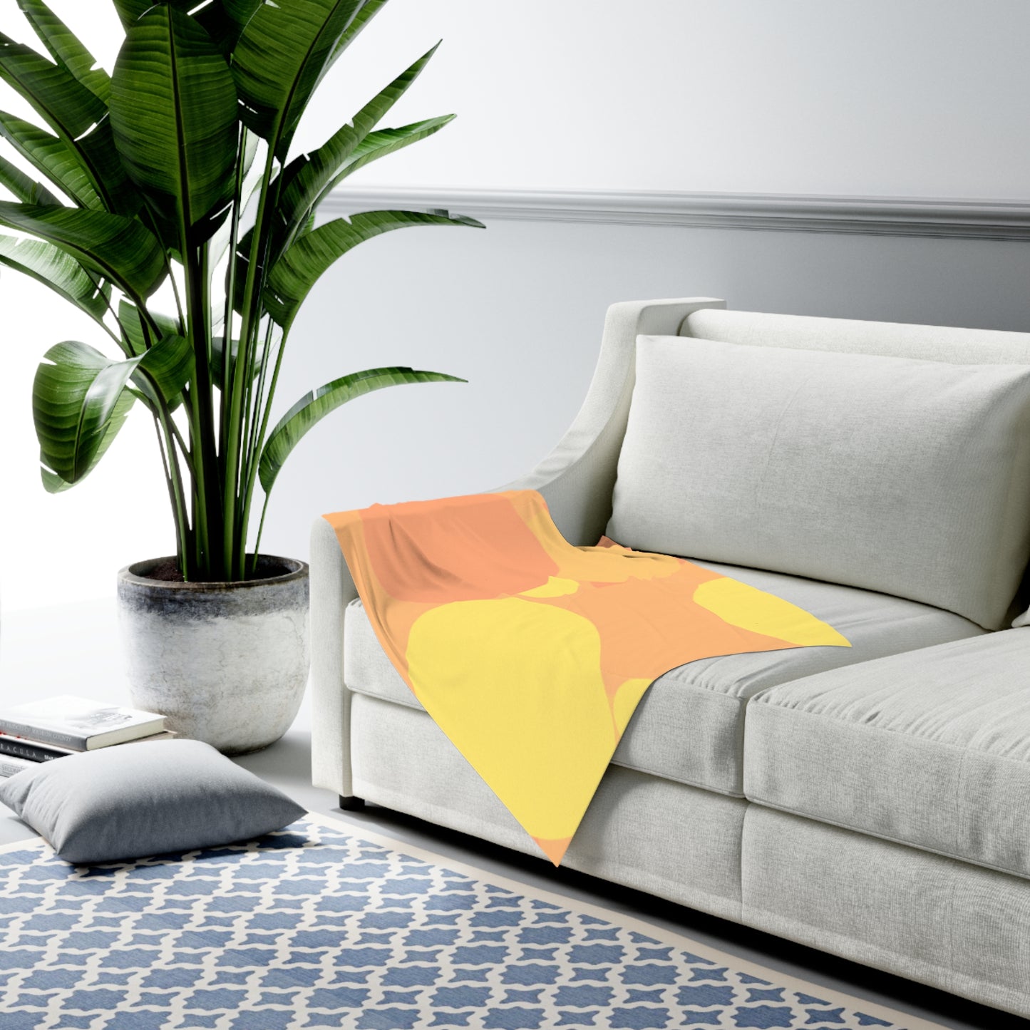 Pastel Bright Oranges Patches Baby Swaddle 30″×40″ Blanket
