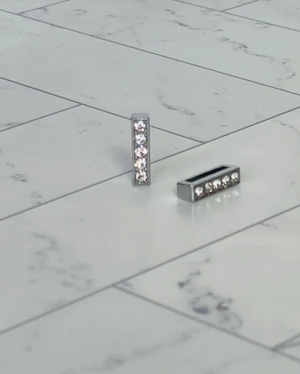 Pavé Letters -Silver Charms