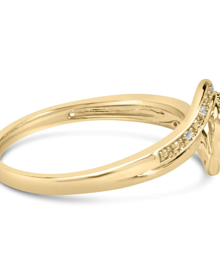 14K Yellow Gold Plated .925 Sterling Silver Diamond Accent Filigree Heart Promise Ring (I-J Color, I3 Clarity)