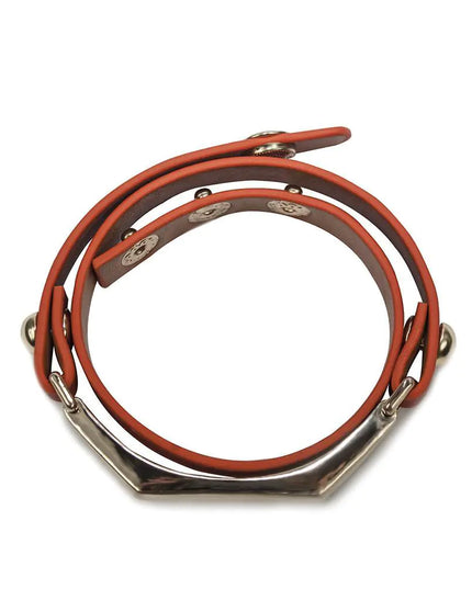 Sash Leather Bracelet- Orange