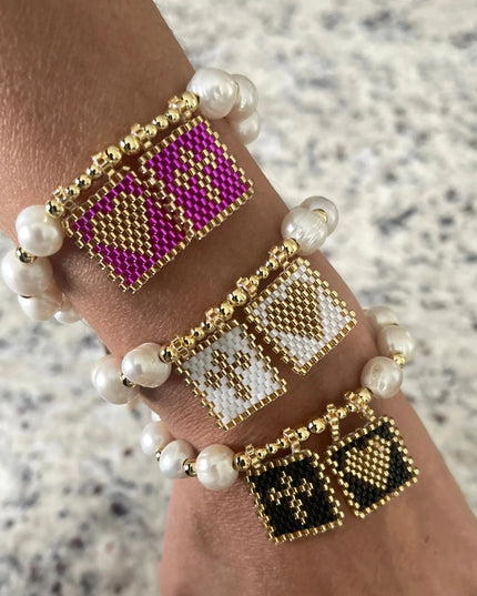 Sacred Freshwater Pearl Scapular Bracelet