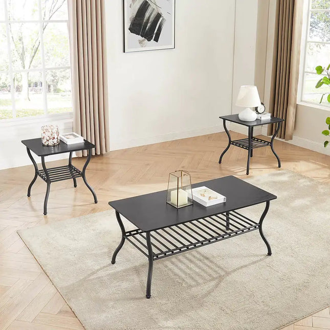 3-piece Coffee Table Set, Rectangular, Contemporary