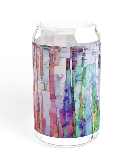 Striped Pastels Sipper Glass, 16oz