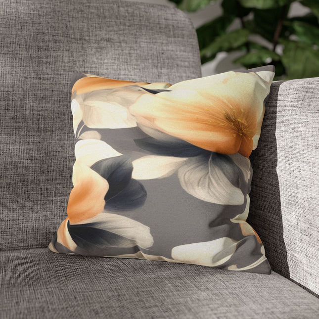 Soft Blossom Floral Bunch Spun Polyester Square Pillowcase, 14" x 14"