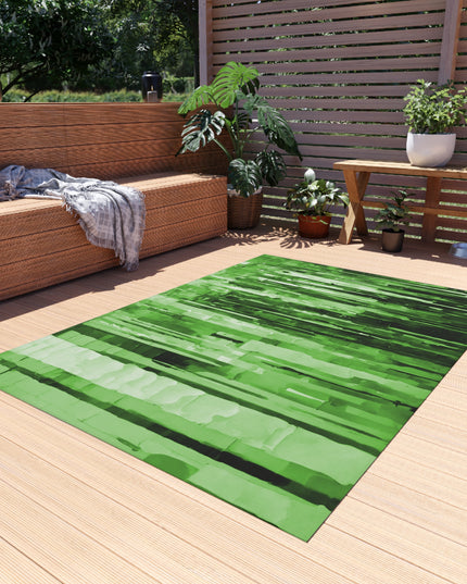Striped Mint Pastel Outdoor Rug, 60" x 84"