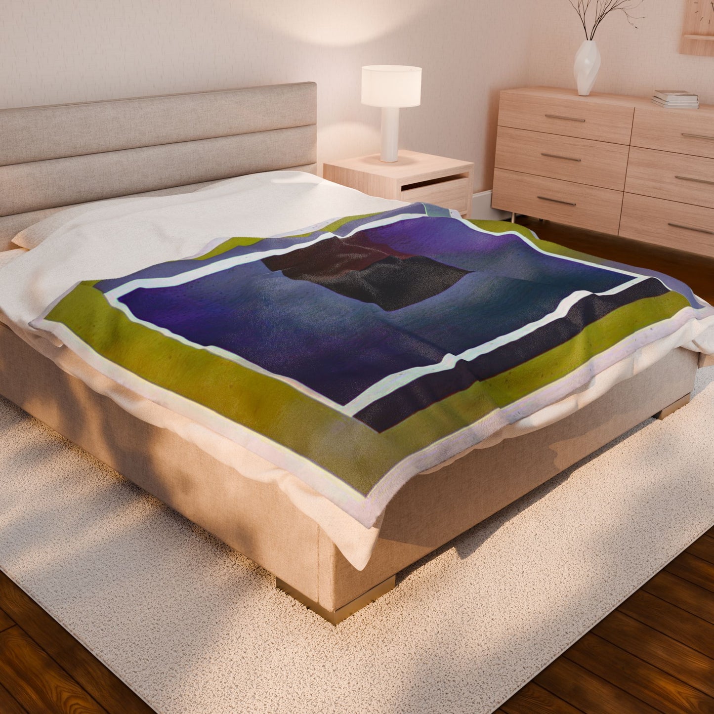 Zeta Shadow Velveteen Plush Blanket, 60" x 80"