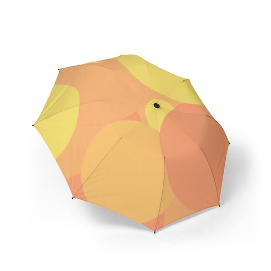 Pastel Bright Oranges Patches Foldable Umbrella - Compact & Chic