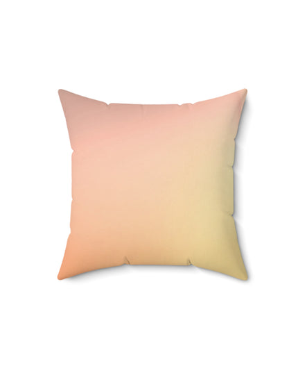 Hot Peach Fade 14" x 14" Faux Suede Square Pillow