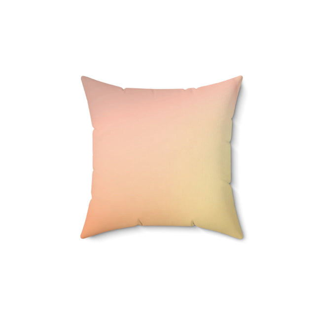 Hot Peach Fade 14" x 14" Faux Suede Square Pillow