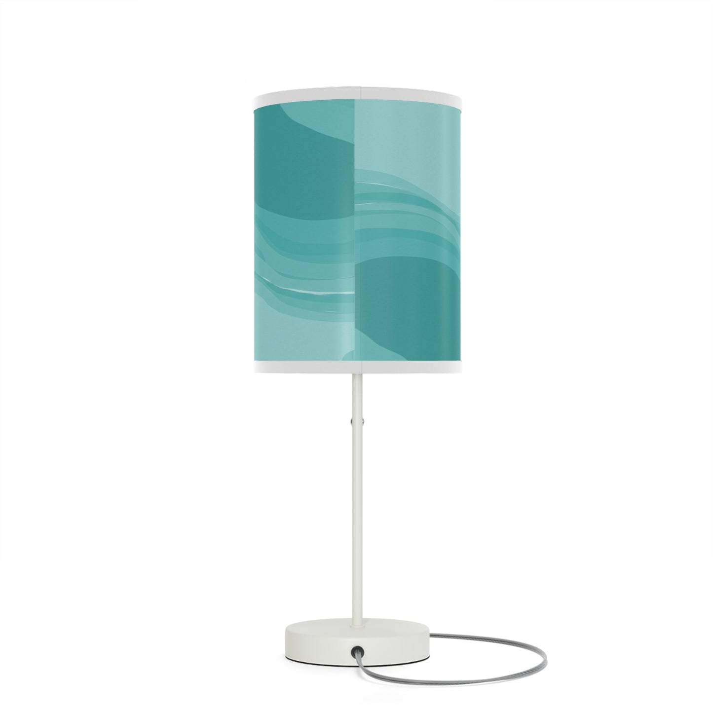 Tif Green Wavey Table Lamp on a White or Silver Stand, US|CA plug