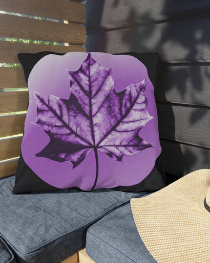 Purple Maple Leaf 20" x 20" Outdoor Pillow