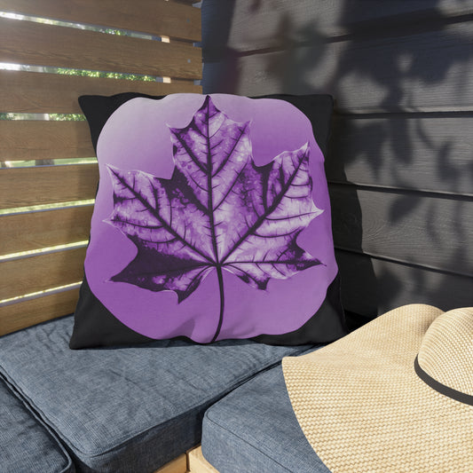 Purple Maple Leaf 20" x 20" Outdoor Pillow
