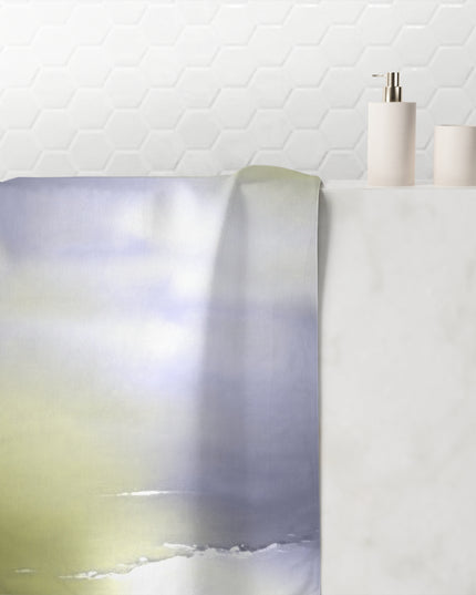 Lavender Sea Golden Fog 30" x 60" Mink-Cotton Towel (50% polyester, 50% cotton)