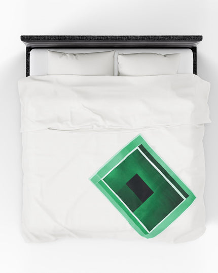 Mint Shadow Velveteen Plush Blanket, 30" x 40"