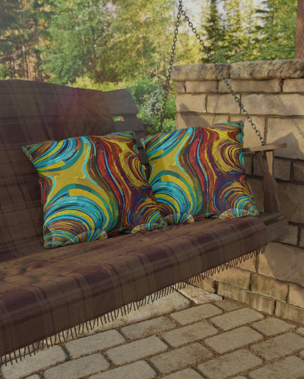Uzi Spiral Alpha Outdoor Pillow, 18" x 18"