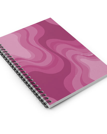 Pinky Mauve Wavey Spiral Notebook - Ruled Line, 6" x 8", 118 pages