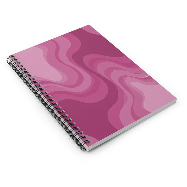 Pinky Mauve Wavey Spiral Notebook - Ruled Line, 6" x 8", 118 pages