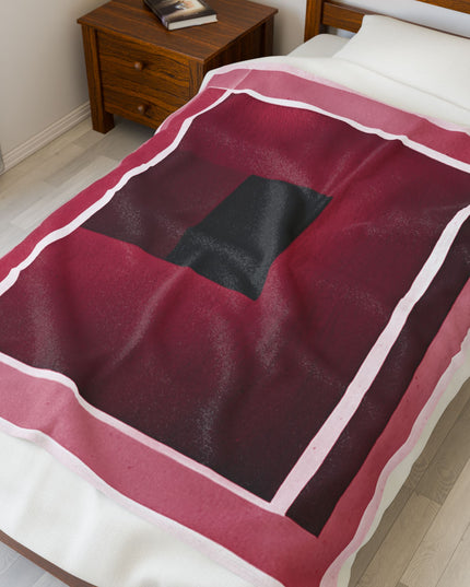 Red Shadow Velveteen Plush Blanket, 50" x 60"