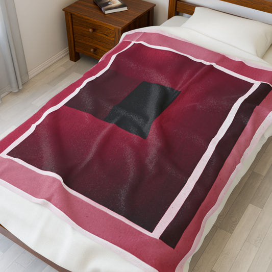 Red Shadow Velveteen Plush Blanket, 50" x 60"