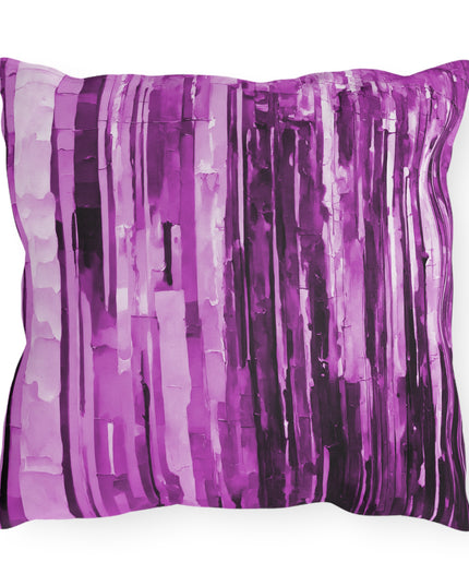 Striped Powder Lavender Pastel 16" x 16" Outdoor Pillow