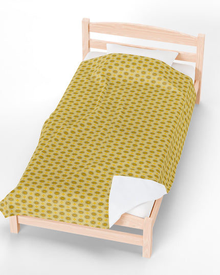 Lemongrass Star-crossed Bodies Velveteen Plush Blanket, 60" x 80"