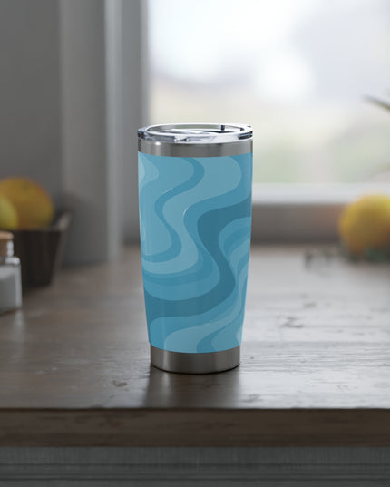 Sky Blue Wavey Vagabond 20oz Tumbler