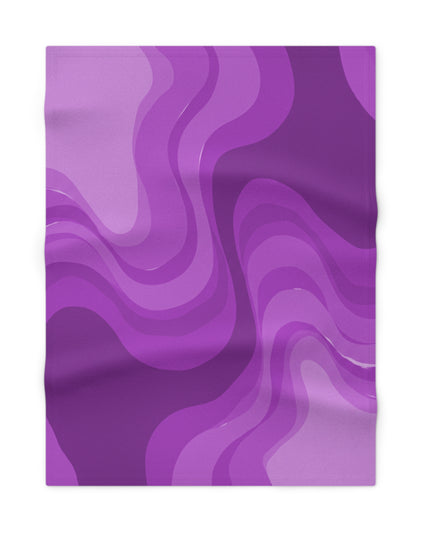 Wavey Purple Wavey Soft Fleece Baby Blanket, 30" x 40"