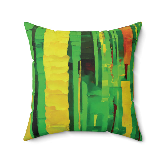 Striped Beta 20" x 20" Faux Suede Square Pillow