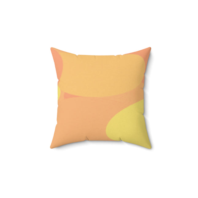 Pastel Bright Oranges Patches 14" x 14" Faux Suede Square Pillow
