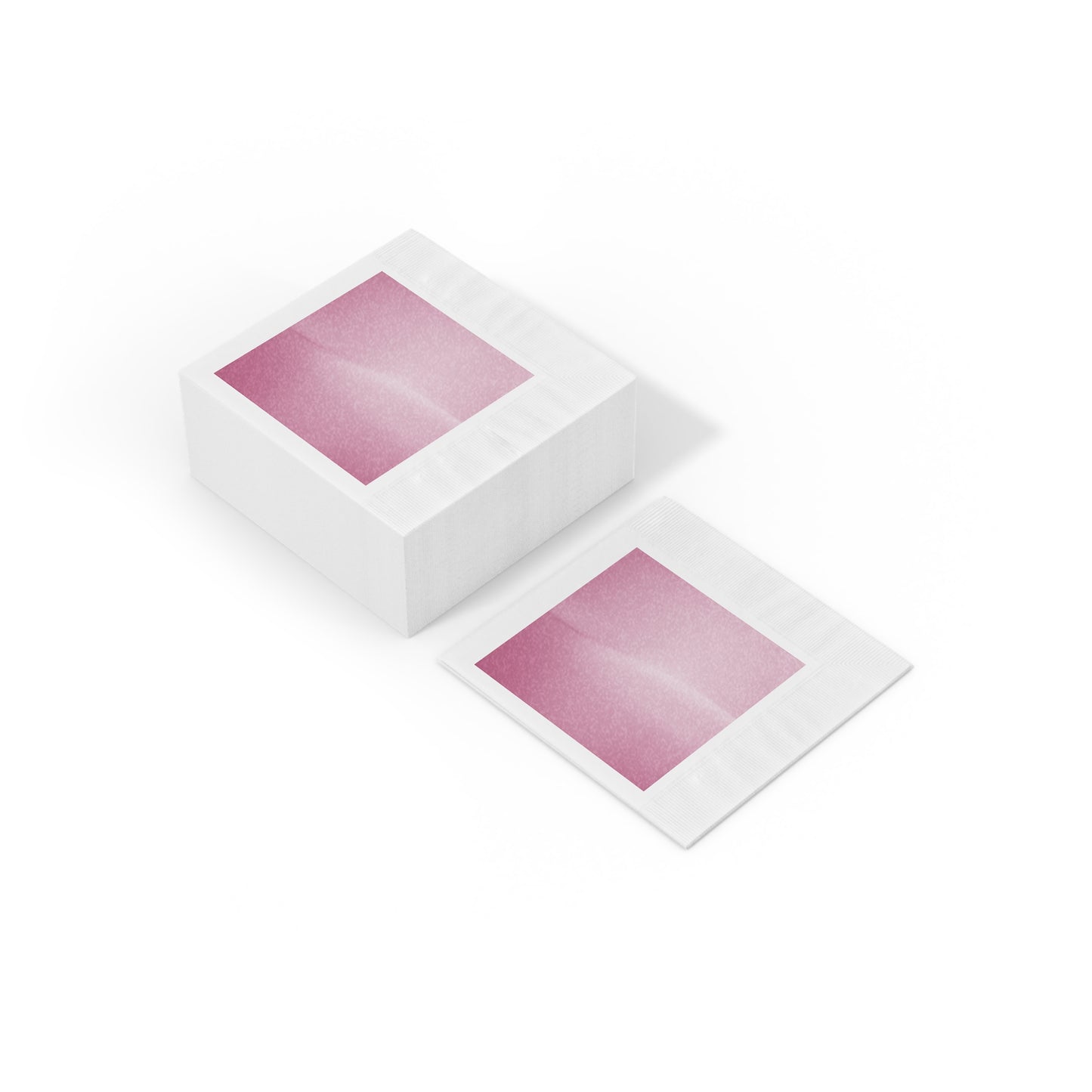 Pinky Blush Fade White Coined Napkins, 6.5" x 6.5"