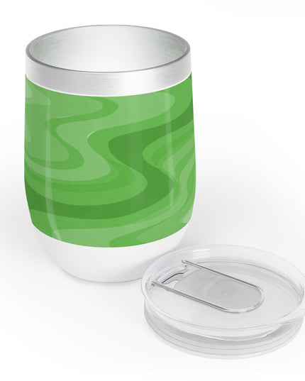 Greenie Meanie Wavey 12 oz Chill Wine Tumbler
