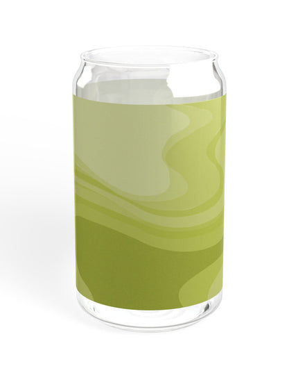 Lemon Wavey Sipper Glass, 16oz
