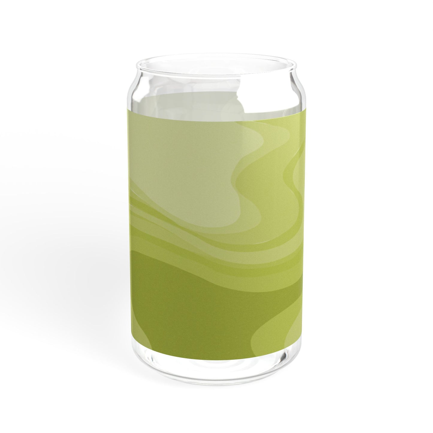 Lemon Wavey Sipper Glass, 16oz