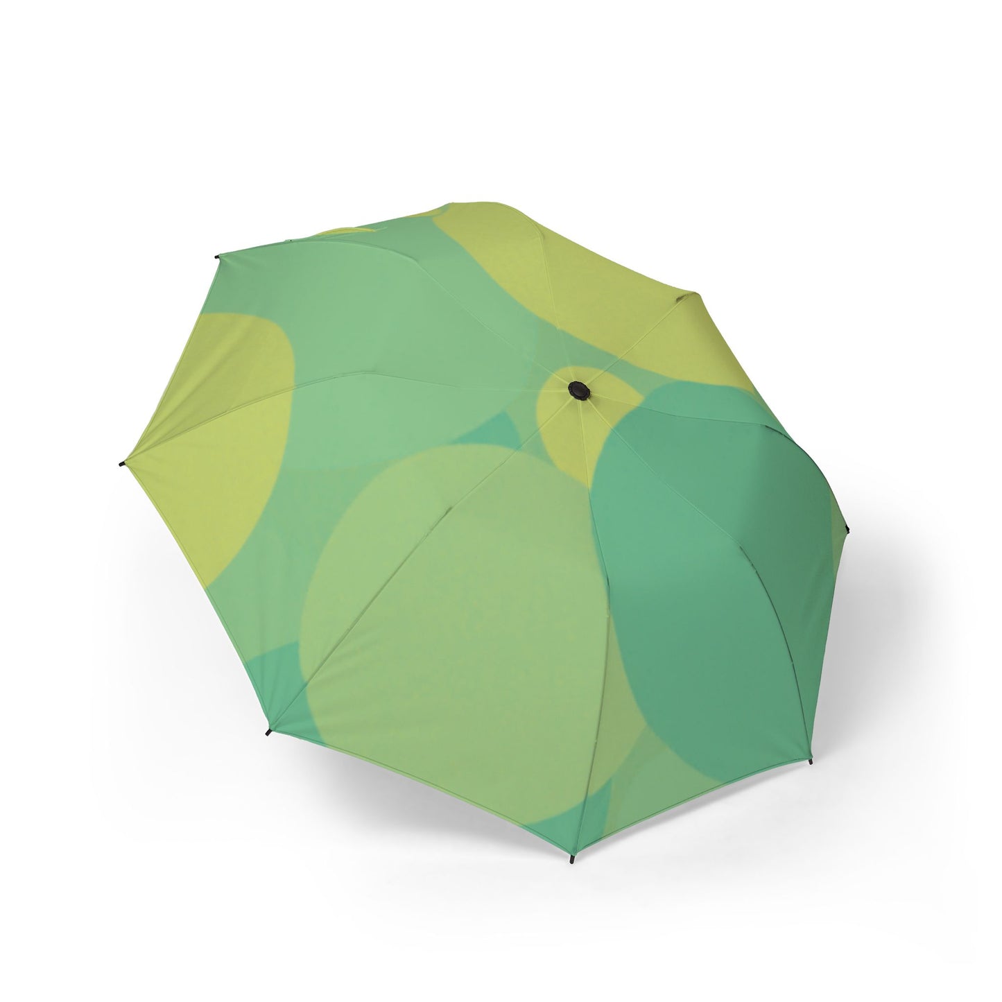 Pastel Green Patches Foldable Umbrella - Compact & Chic