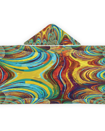 Uzi Spiral Alpha Green Youth Hooded Towel, 24" x 48"