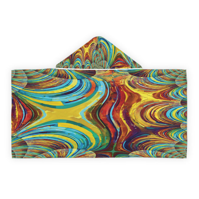 Uzi Spiral Alpha Green Youth Hooded Towel, 24" x 48"