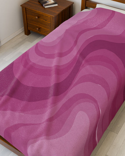 Pinky Mauve Wavey Velveteen Plush Blanket, 60" x 80"