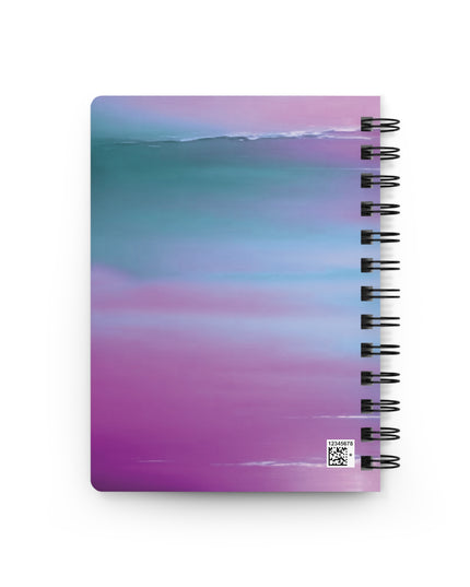 Dark Blue Green Sea Purple Fog Spiral Bound Journal, 5" x 7" 150 pages
