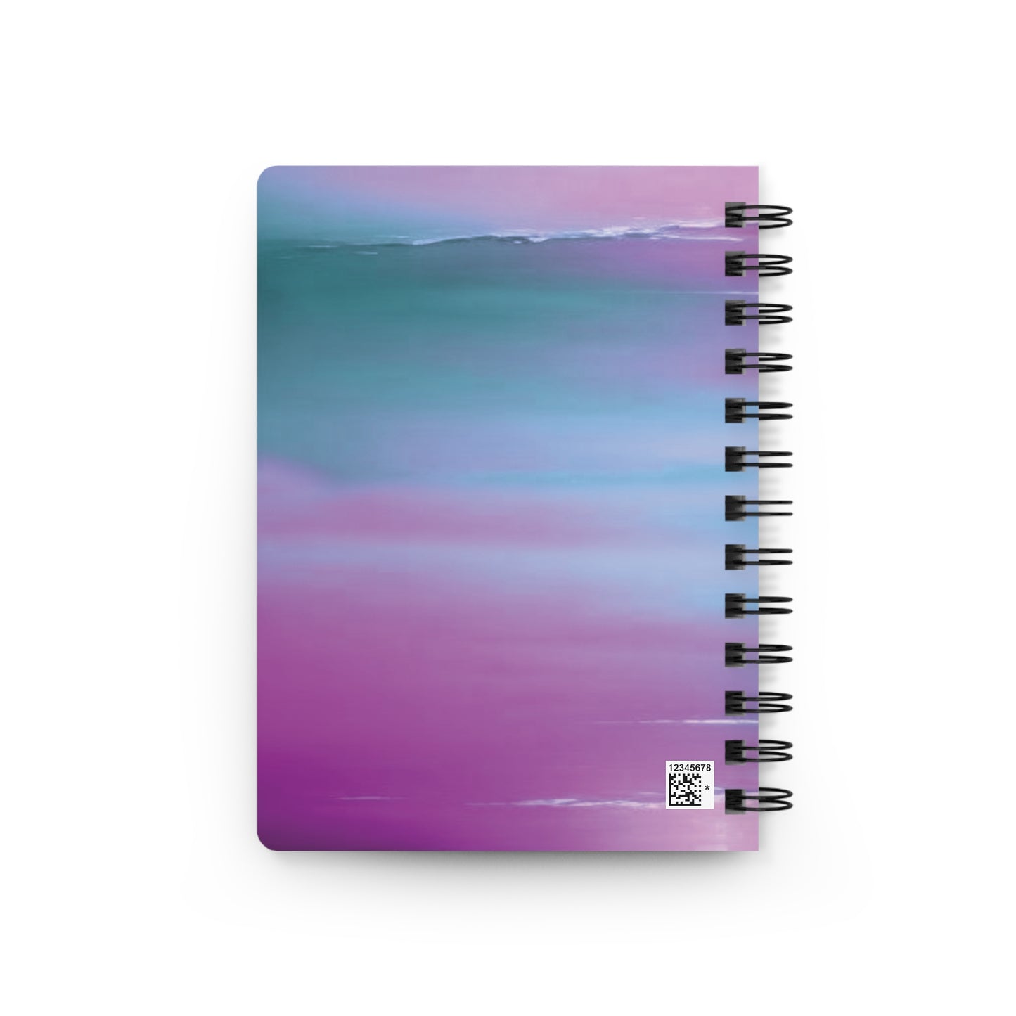 Dark Blue Green Sea Purple Fog Spiral Bound Journal, 5" x 7" 150 pages