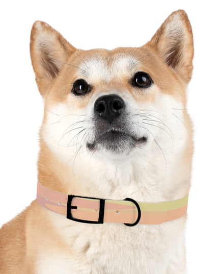 Pastel Hot Peach Patches Large Dog Collar