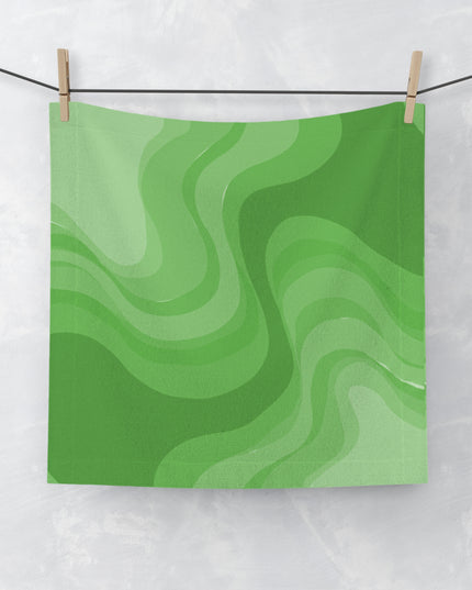 Greenie Meanie Wavey 13" x 13" Face Towel