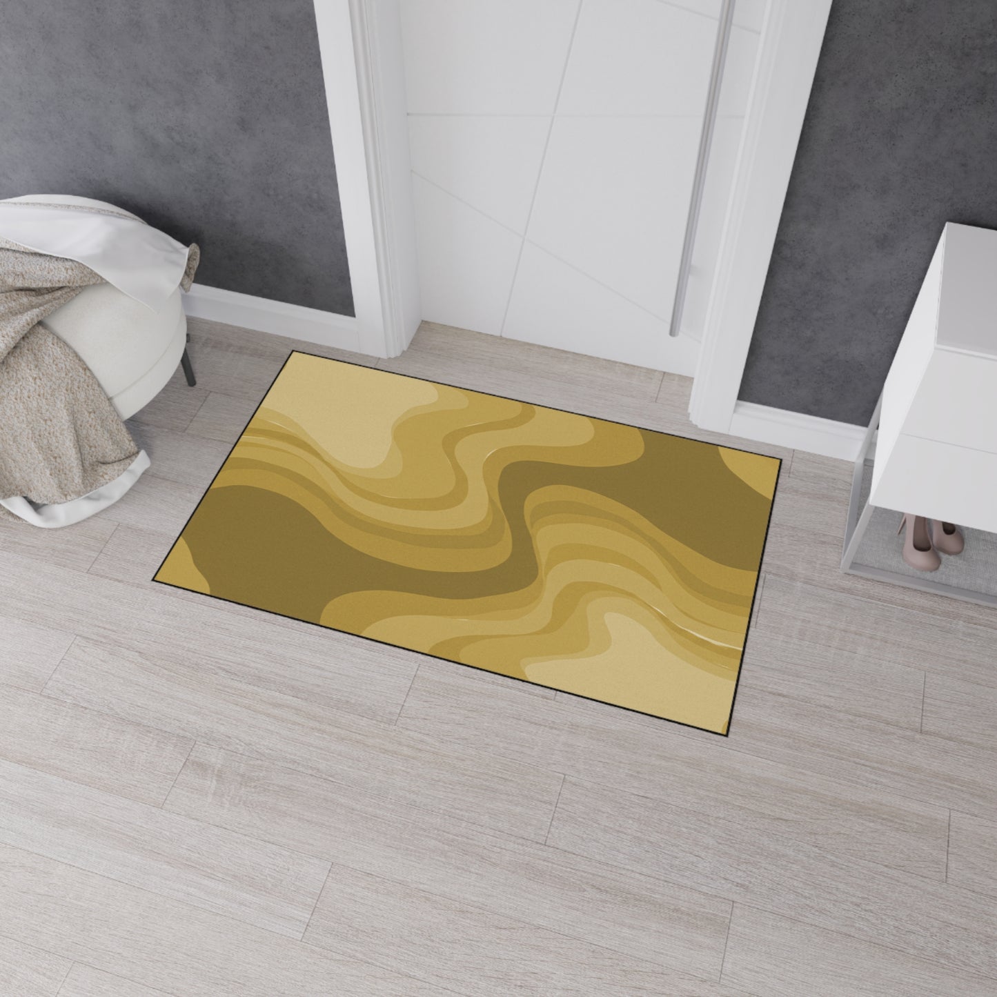 Brown Wavey 36" x 60" Heavy Duty Floor Mat