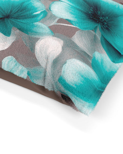 Tif Green Gray Floral Bunch Pet Bed, 28" × 18"