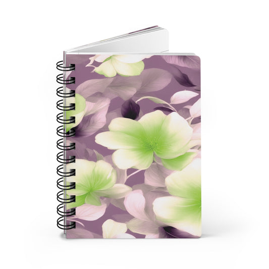 Lime Lavender Floral Bunch Bound Journal, 5" x 7" 150 pages