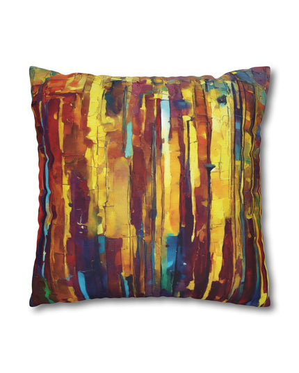 Striped Alpha Spun Polyester Square Pillowcase, 14" x 14"